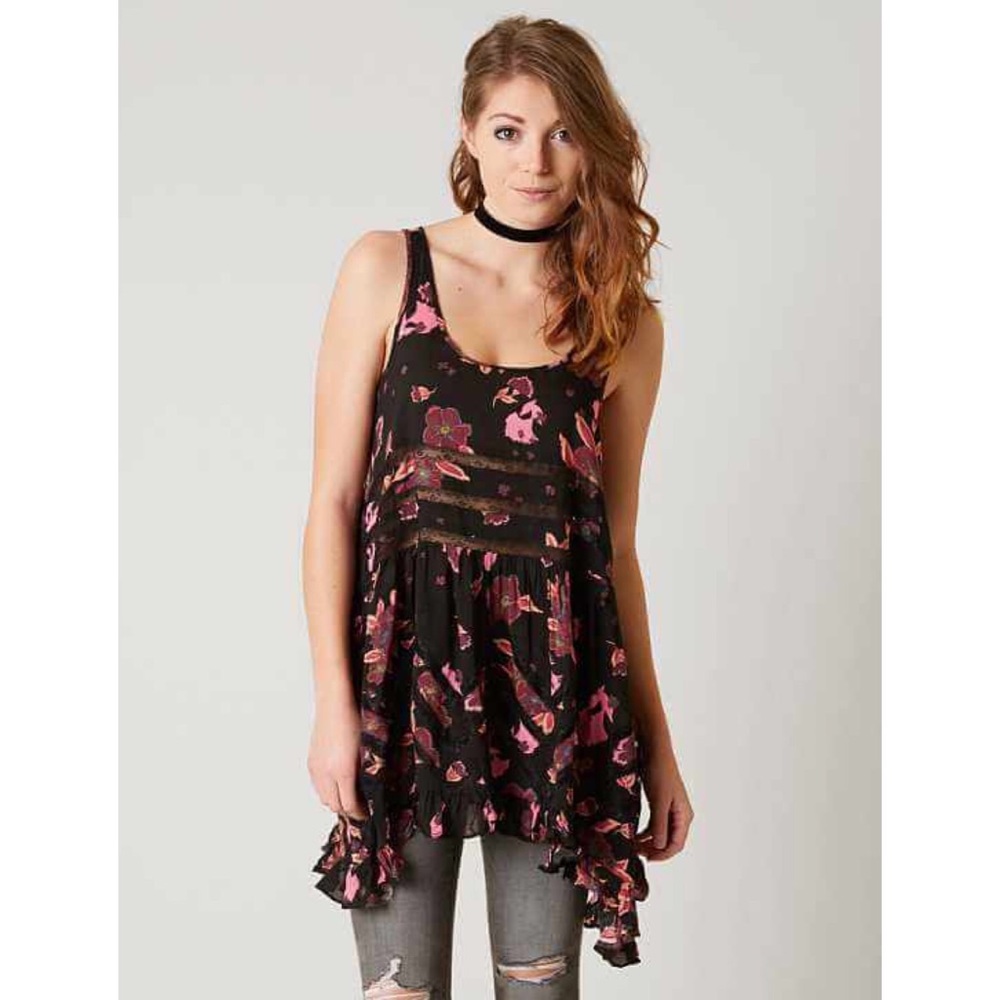 [free people] floral trapeze tunic or mini dress - Picture 2 of 6